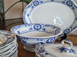 Engels blauw Ethelwyn Bishop & Stonier compleet servies 12 personen