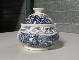 Engels blauw 17th Century England Royal Tudor Ware Staffordshire Suikerpot