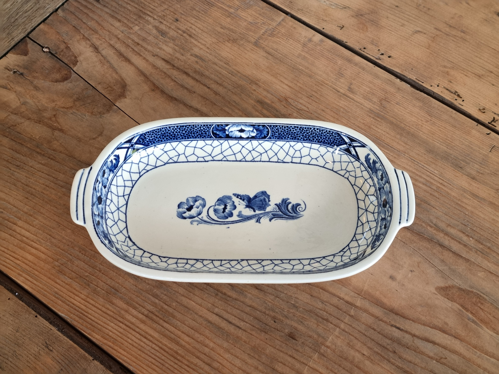 Societe Ceramique Butterflij schaaltje met greepjes 24,5 cm