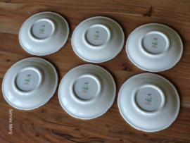 Frans GIEN decor Oiseaux de Paradis set 6x Soepkom met schotel