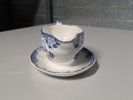 Engels blauw Enoch Wedgwood Lochs of Scotland sauskom op vaste onderschotel