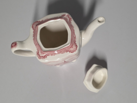 Engels rood Johnson Bros Old Britain Castles mini koffiepotje 13 cm