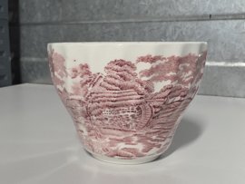 Engels rood Jachtservies Myott's Country Life suikerschaaltje (randje binnenkant)