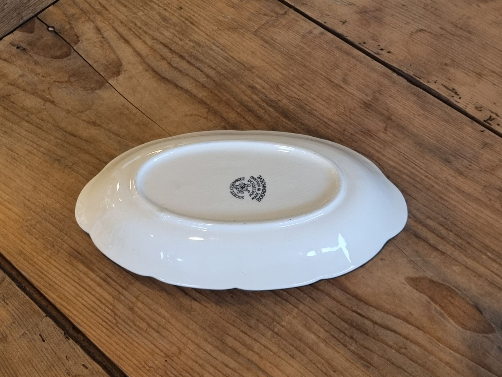 Boerenhoeve Zwart Societe Ceramique ovaal schaaltje 24 cm
