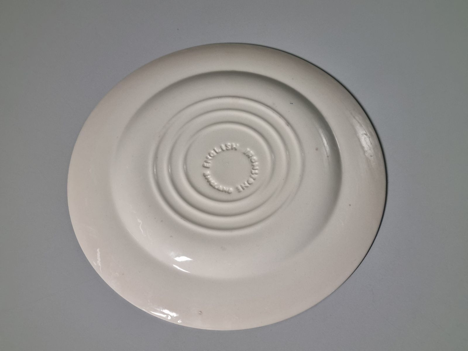 Engels blauw Ironstone plat dinerbord 24 cm