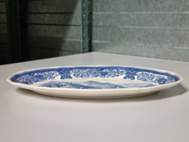 Villeroy en Boch Burgenland blauw ovale schaal 30,5 cm