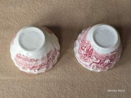 Engels rood Myott Royal Mail Postkoets set 2x Kommetje