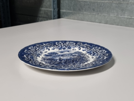 Engels blauw 17th Century England Royal Tudor Ware Staffordshire ontbijtbordje 20,5 cm