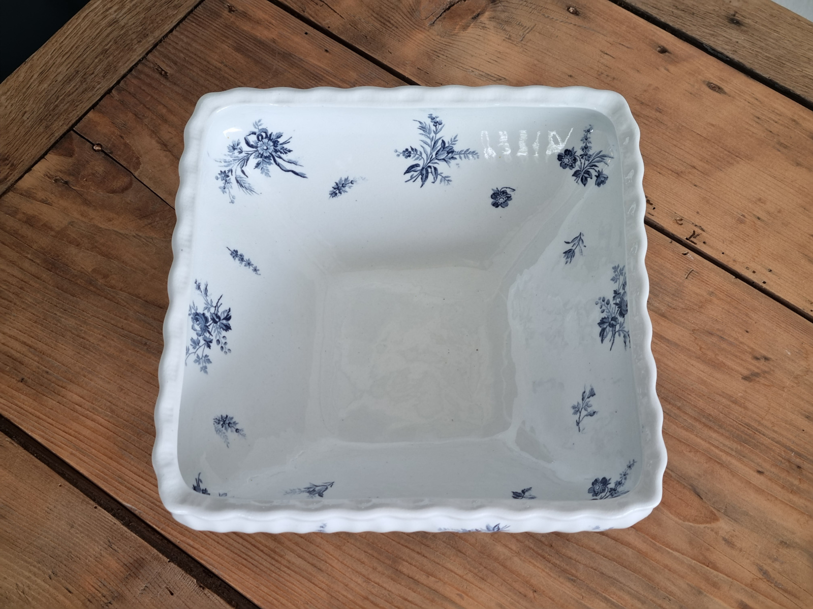 Petrus Regout Riva blauw Vierkante Schaal