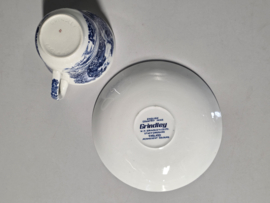 Engels blauw Grindley Country Inns kop en schotel (decor binnenin)