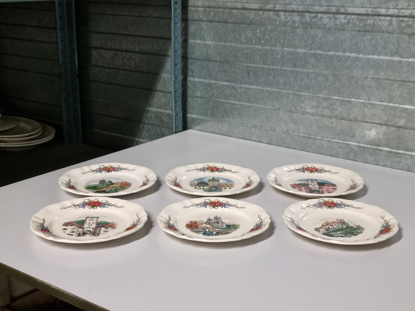 Frans Sarreguemines Obernai Set 6x ontbijtbordje 19 cm