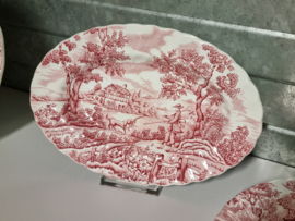 Engels rood The Hunter by Myott Koffieservies Ontbijtservies 8 personen