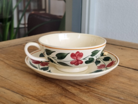 Boerenbont 418 Societe Ceramique set 6x  Thee Kop en schotel