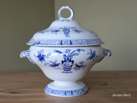 Potiche blauw Petrus Regout soepterrine