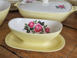Petrus Regout Amore pastel Geel met Bloem compleet Eetservies min. 11-pers.