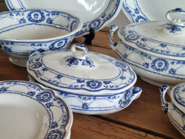 Engels blauw Ethelwyn Bishop & Stonier compleet servies 12 personen