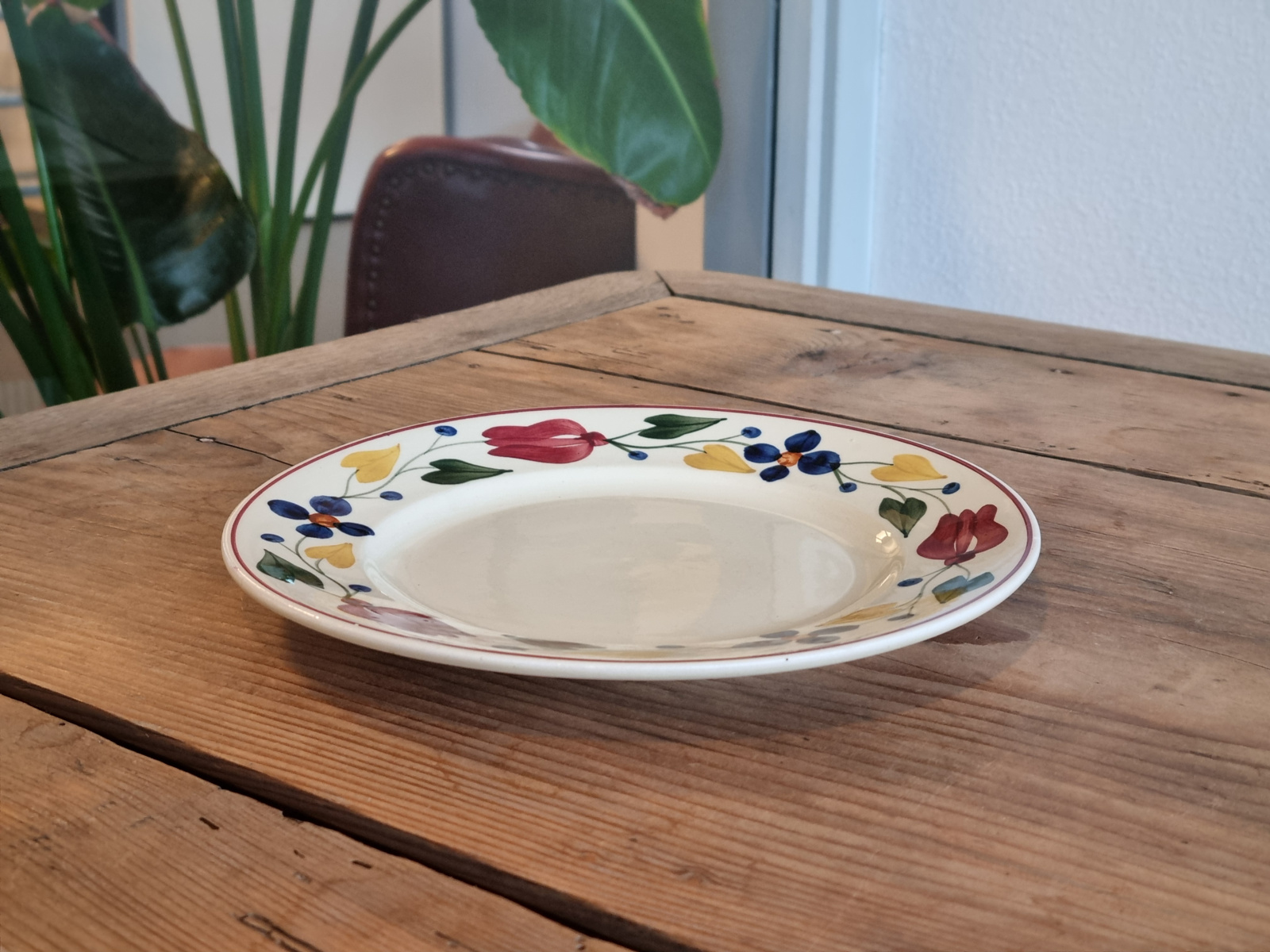 Boerenbont 417 Societe Ceramique ontbijtbordje 21 cm (creme)
