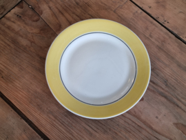 Petrus Regout geel ontbijtbordje 20 cm