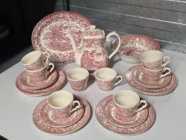 Engels rood English Ironstone Tableware EIT ontbijtservies 6 personen (wagen)