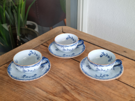 Rorstrand Ostindia East Indies set 3x Thee Kop en schotel 9 cm (Aardewerk)