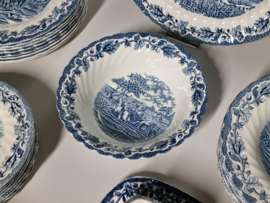 Engels blauw Jachtservies Myott's Country Life Eetservies 8 persoons