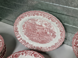 Engels rood Jachtservies Myott's Country Life Eetservies 8-pers