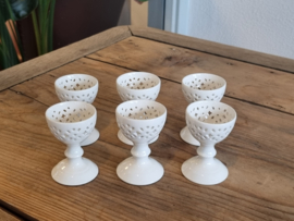 Authentic Leeds Pottery set 6x Eierdopje