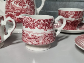 Engels rood Woods Ware Koffieservies of als Theeservies 6-pers.