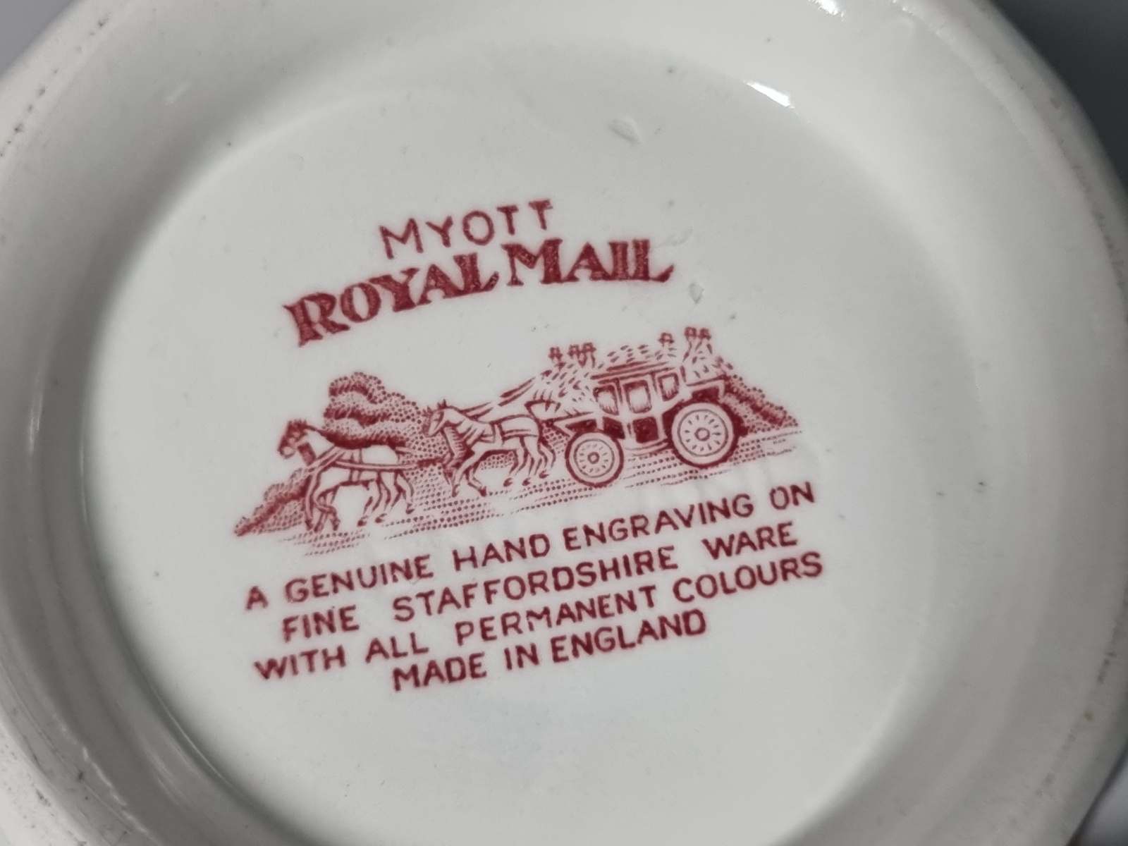 Engels rood Myott Royal Mail Koffiepot