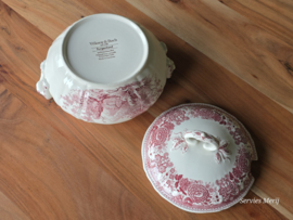 Villeroy en Boch Burgenland rood dekschaal terrine mét uitsparing lepel