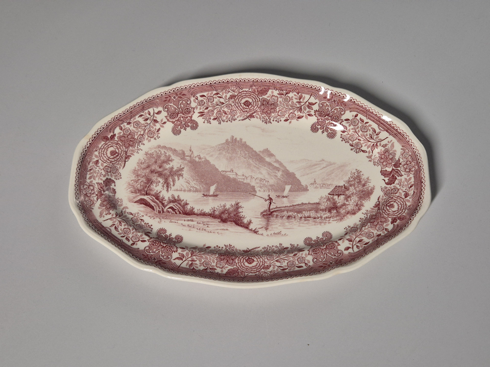 Villeroy en Boch Burgenland rood ovale schaal 30,5 cm