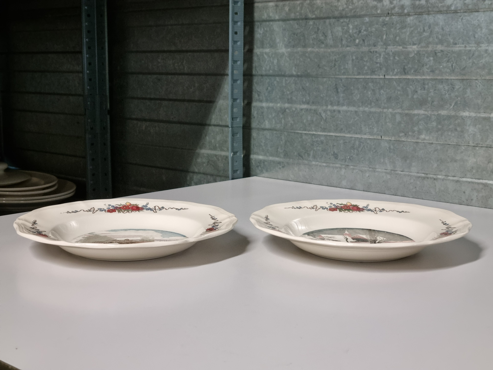 Frans Sarreguemines Obernai Set 2x diep bord 25,5 cm (4ring)