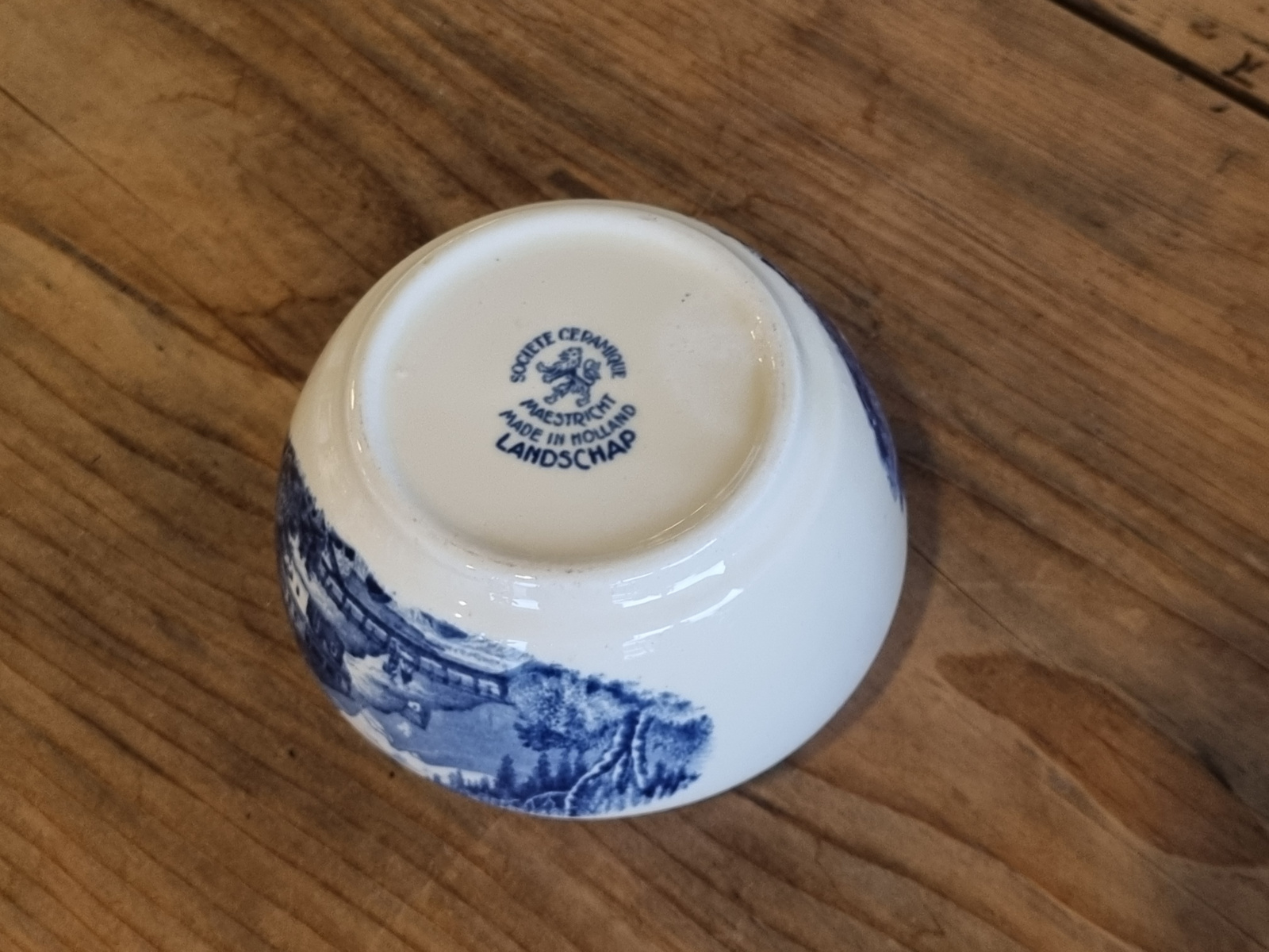 Landschap Blauw Societe Ceramique blauw jampotje zonder deksel