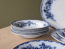 Societe Ceramique Etruria vloeiblauw compleet Eetservies 6-pers.