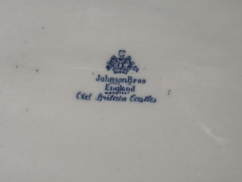 Engels blauw Johnson Bros Old Britain Castles rechthoekige schaal 39 cm