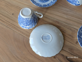 Engels blauw Jachtservies Myott's Country Life koffieservies theeservies 8 personen