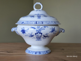 Potiche blauw Petrus Regout soepterrine