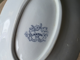 Boch Frères Canton set 2x ovaal schaaltje 24,5 cm