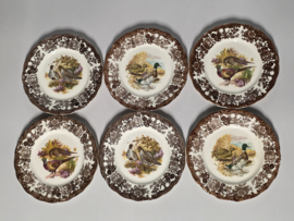 Engels Palissy Game Series set 6x plat dinerbord 25 cm