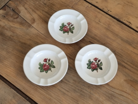 Wedgwood Moss Rose set 3x Asbakje (gladde rand)