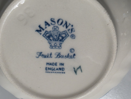 Engels Mason's Fruit Basket blauw  hoge Kom 12 cm