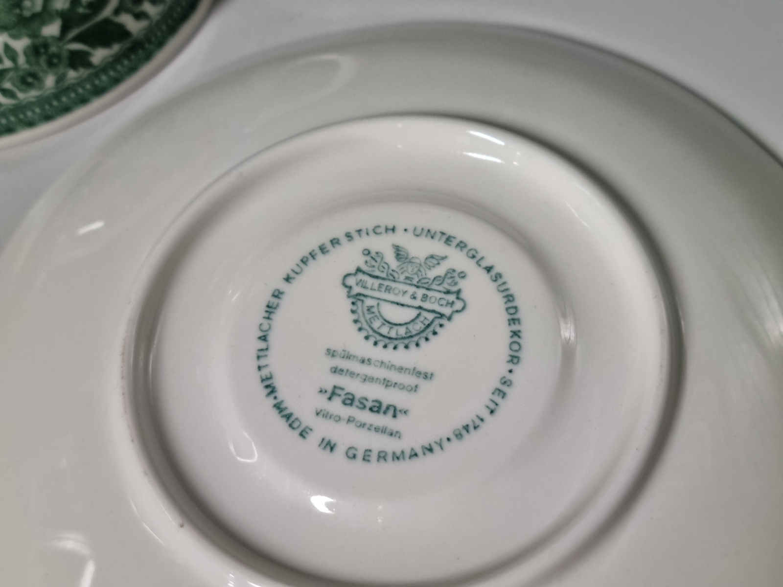 Villeroy en Boch Fasan groen thee kop en schotel