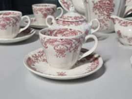 Villeroy en Boch Valeria rood Koffieservies 6 persoons