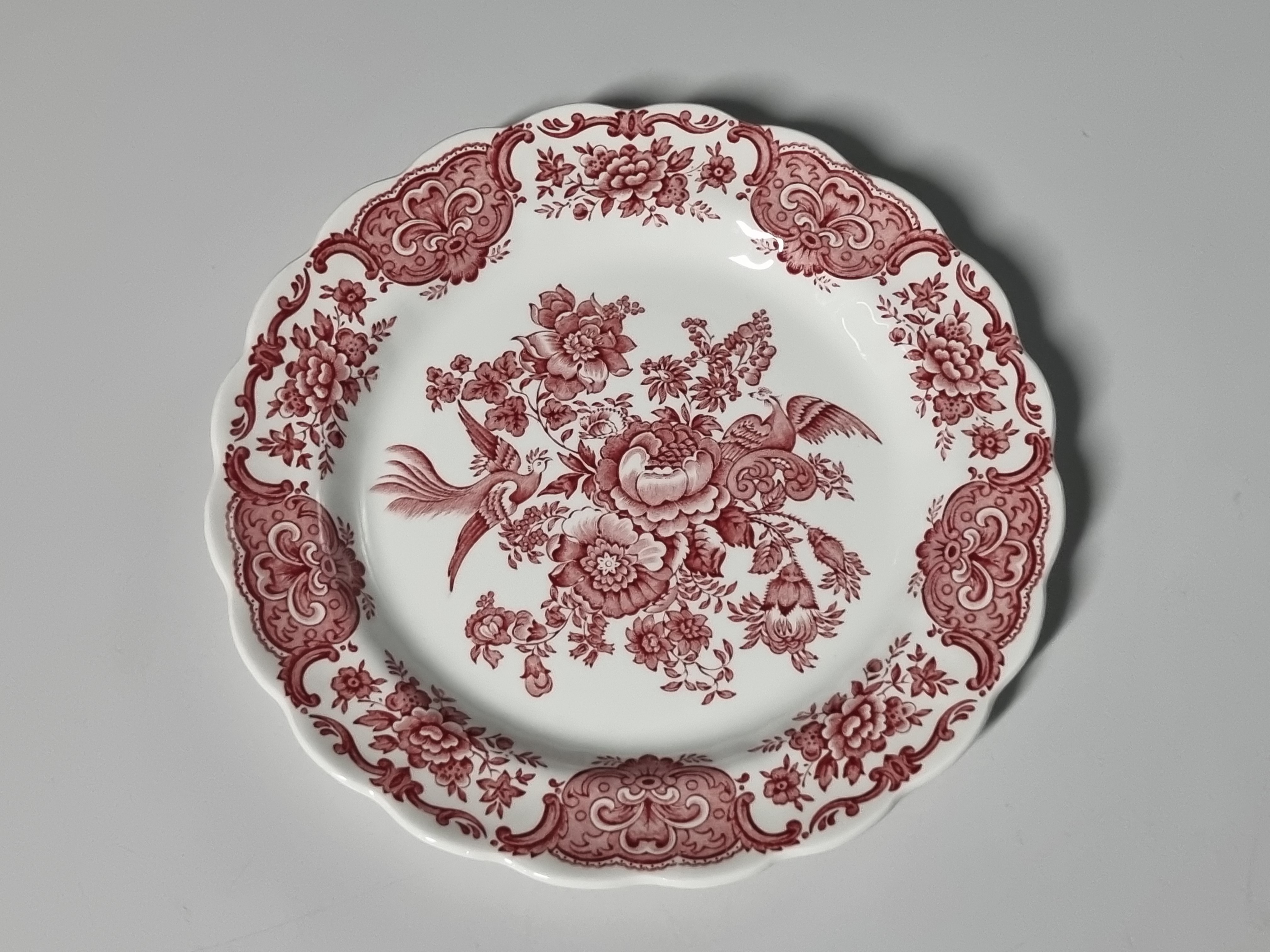 Engels rood Ridgway Windsor plat dinerbord 25 cm