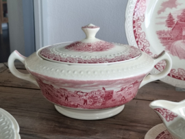 Boerenhoeve Rood Societe Ceramiqe compleet Eetservies 8-pers.