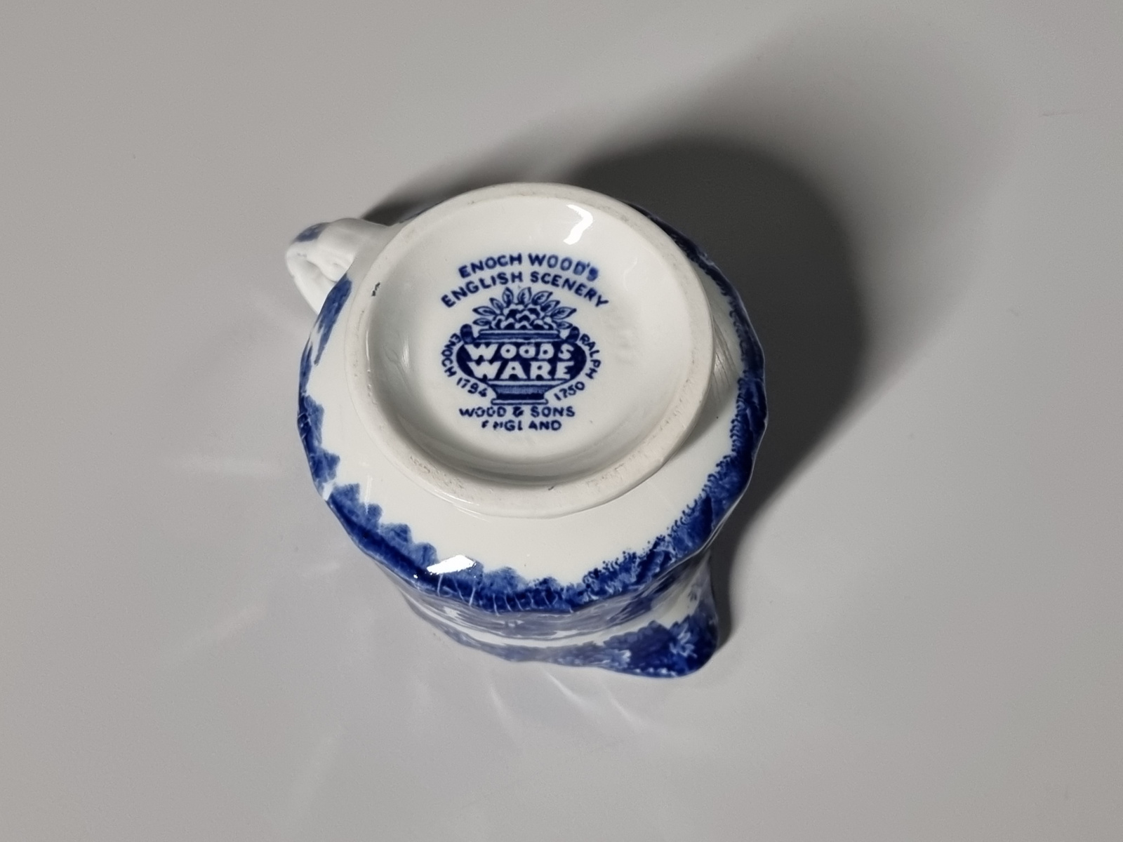 Engels blauw Woods Ware Kannetje