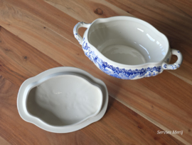 Boch BFK decor Dordrecht blauw kleinste Dekschaal Terrine