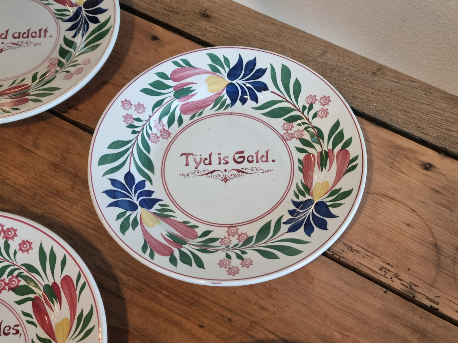 Set 6x wandbord Boerenbont Handelsmerk Nederland