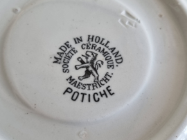 Potiche gekleurd Societe Ceramique robuuste Kop en schotel  10 cm