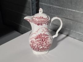 Engels rood Jachtservies Myott's Country Life Mokka pot